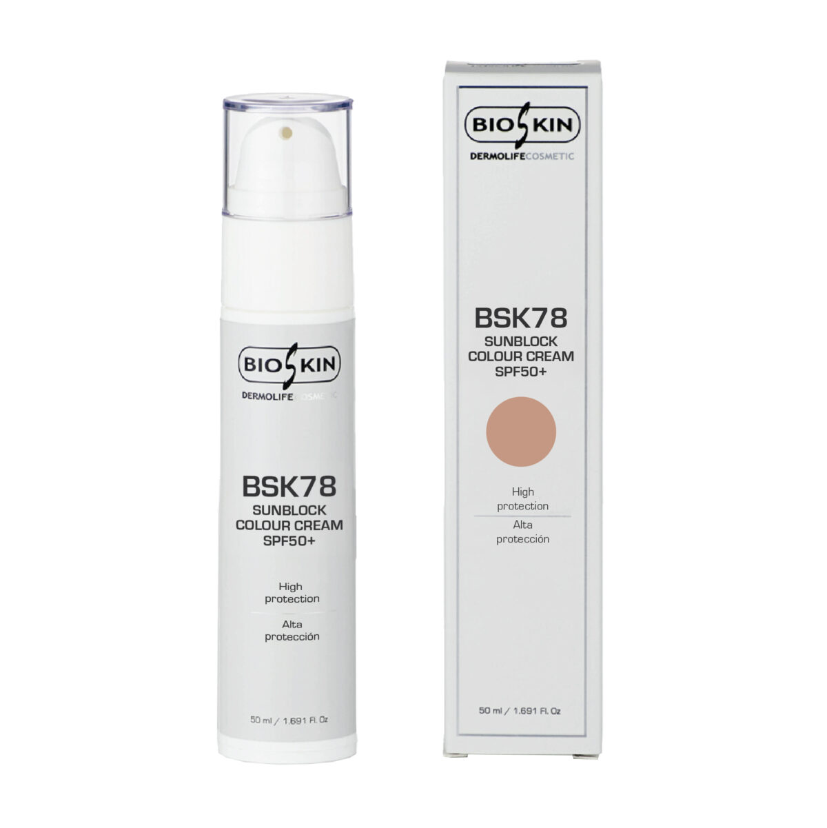 BSK78 SUNBLOCK COLOUR CREAM SPF50+